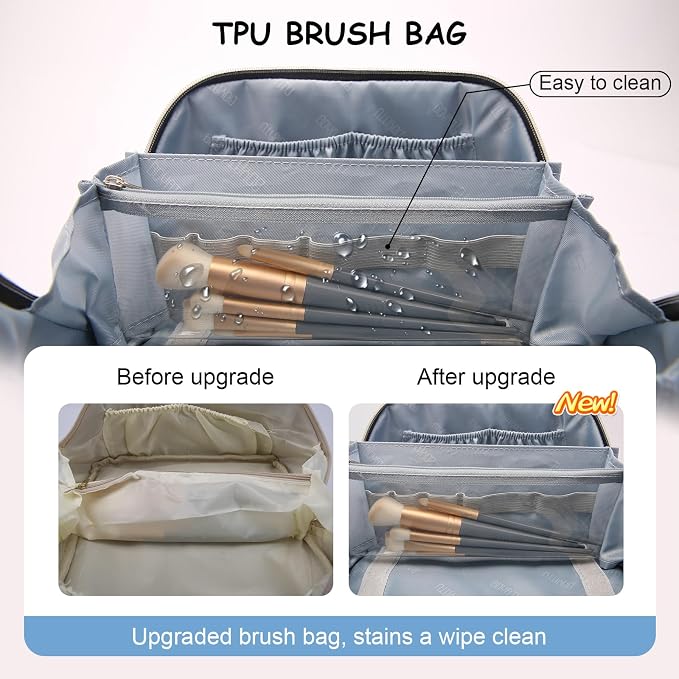 BOYATU Travel Makeup Bag Organizer Cosmetic Bag: 3 Pcs Set Make up Bags - Image 3