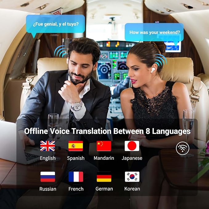 M3 Offline Translation Earbuds 74 Languages and Accents Lifetime-Free AI - Image 2