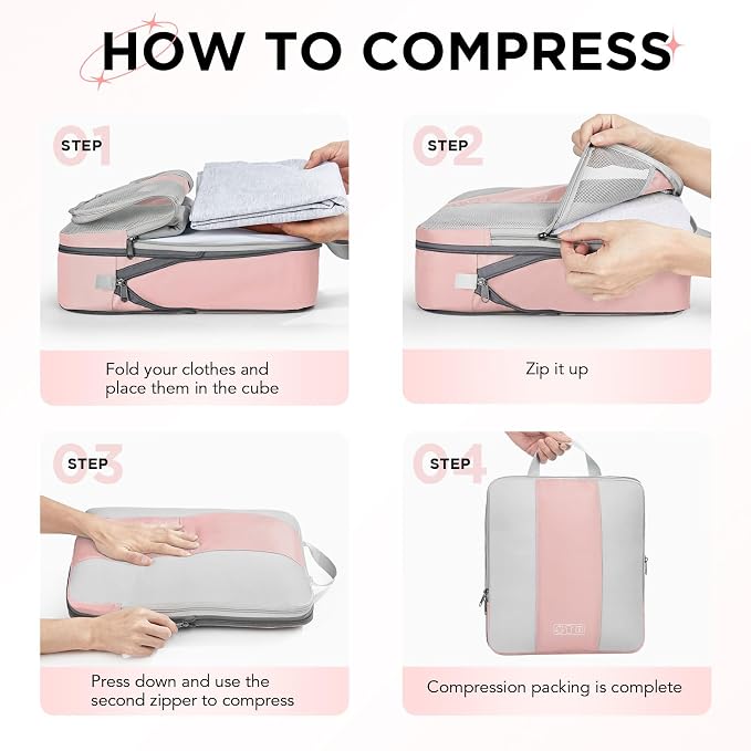 10 Set Compression Packing Cubes - Image 3