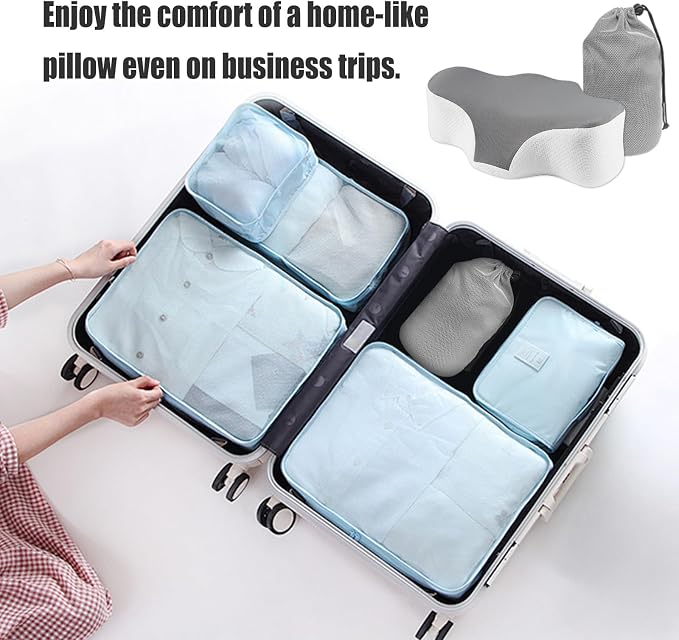 Bespilow Travel Pillow for Sleeping, Cervical Neck Support Pillow for Neck Pain - Image 6