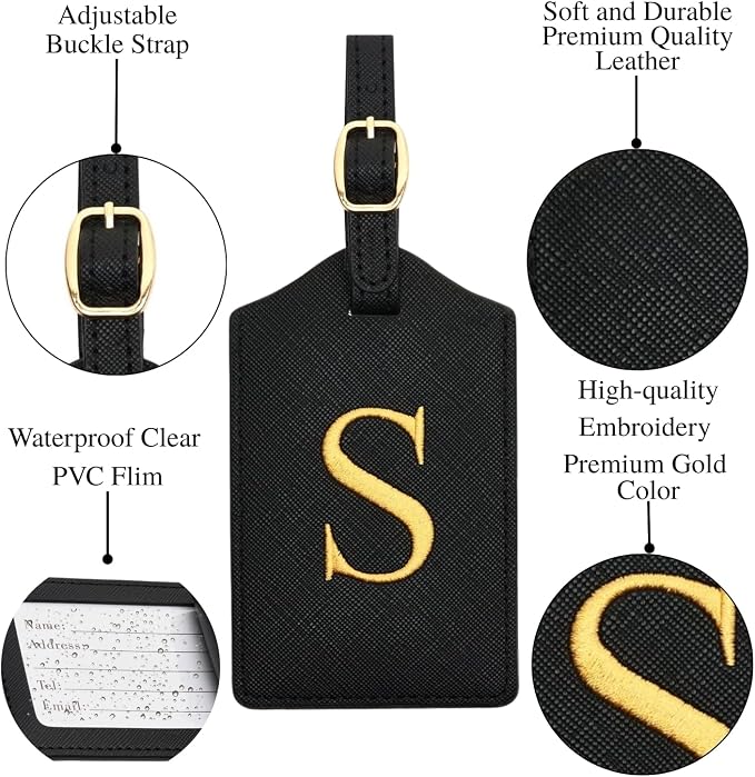 Luggage Tag PU Leather for Suitcase Baggage Handbag Travel Bag Label Suitcase - Image 3