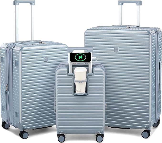Hard Shell Suitcases Expandable Travel Luggage Sets 3 Piece, Carry on and Check by HanTrip