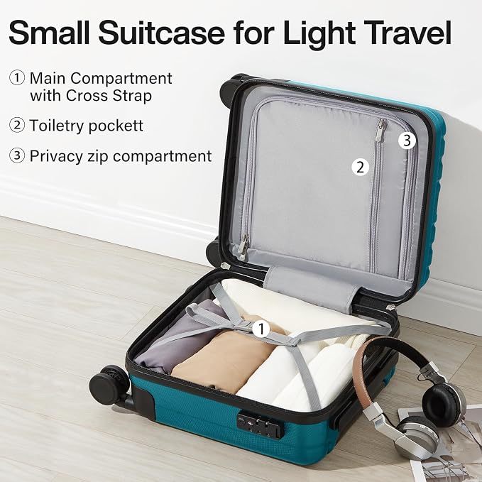 Hanke 14 Inch Underseat Carry On Luggage - Image 5