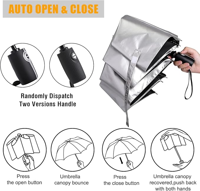 G4Free UPF 50+ UV Protection Large Travel Umbrella 42/46 Inch Auto Open Close - Image 2