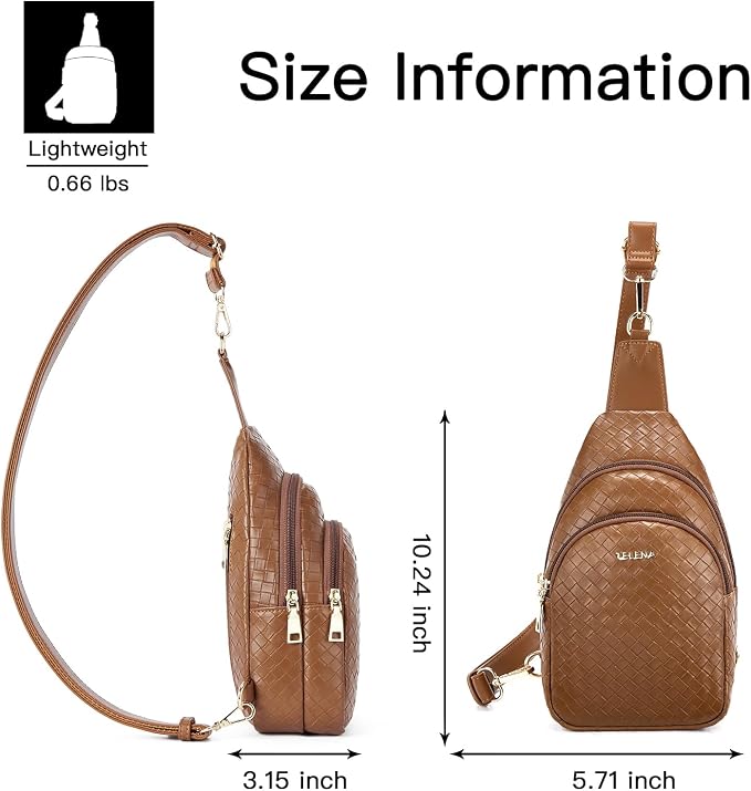 Telena Small Sling Bag for Women Leather Crossbody Fanny Packs Chest Bag for - Image 5