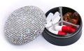 Small Pill Case 3 Compartments, Metal Round Portable Pill Box, Waterproof by LightOnIt