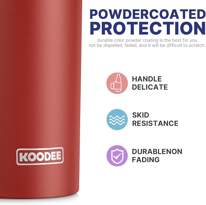 koodee Coffee Tumbler 20 oz Stainless Steel Double Wall Vacuum Insulated Skinny - Image 3