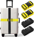 BILIONE 4 Pack Luggage Straps 79" Long Belts Keep Suitcase Secure While by BILIONE