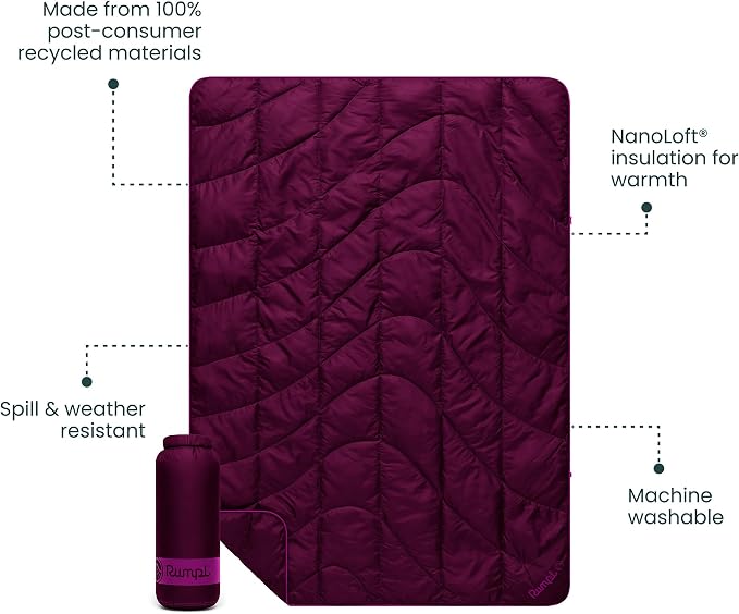 Rumpl Travel Puffy Blanket, Ultra-Packable Travel-Size Warmth and Comfort - Image 3