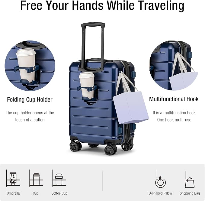 KYME Hardside Expandable Carry On Luggage 22x14x9 Airline Approved 20 Inch - Image 3