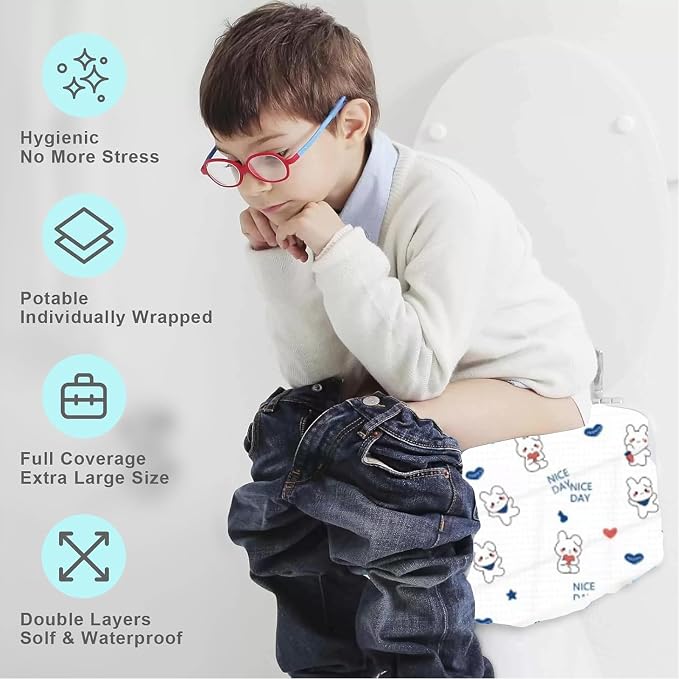 Disposable toilet seat cover, 30 pieces of oversized waterproof toilet seat - Image 5