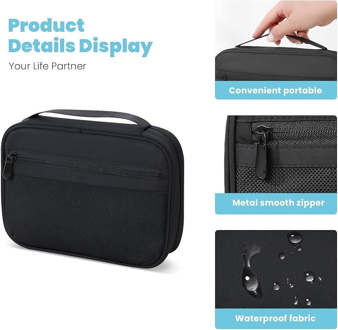 Electronics Organizer Bag, Portable Cable Organizer Case Travel Electronic - Image 4