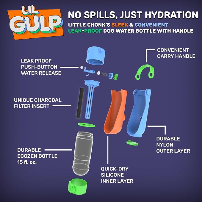 Lil Gulp Dog Water Bottle | Advanced Carbon Filtration - Image 3