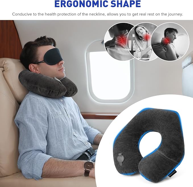 Rewondah Inflatable Travel Pillow, Inflatable Neck Pillow - Image 2