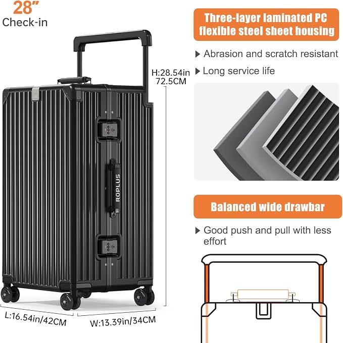 Aluminium Frame Checked- In Luggage - Image 6