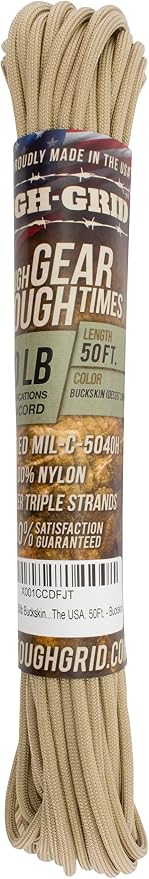 TOUGH-GRID 550 Paracord Rope Nylon Parachute Cord, Made in USA Survival Kit - Image 3
