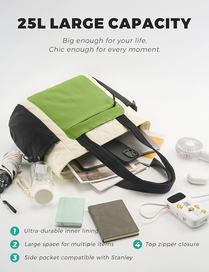 Tote Bag for Women, Lightweight Puffer bag - Image 5