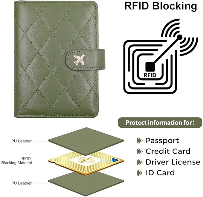 Melsbrinna Premium Leather Passport Holder Covers Case, Waterproof Rfid - Image 3