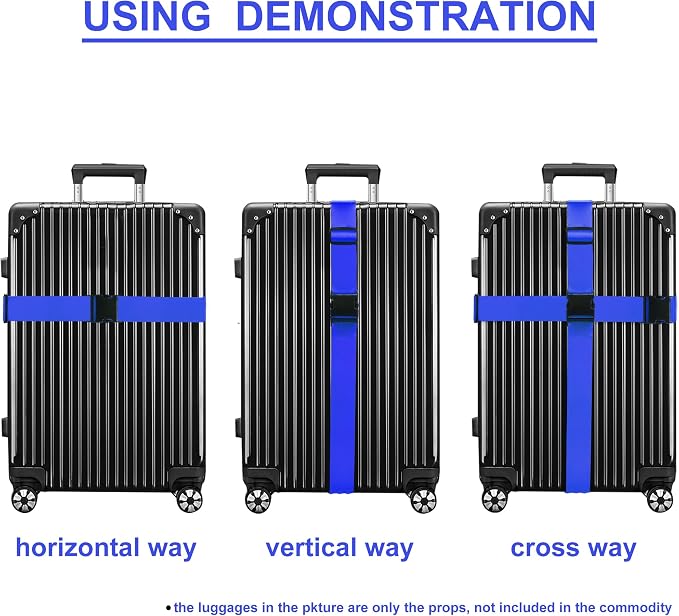 Luggage Straps for Suitcases TSA Approved Travel Belt 8 Pack by Chelmon - Image 5