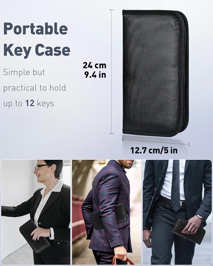 Uniclife Portable Zippered Key Case Waterproof and Fireproof Key Organizer - Image 2
