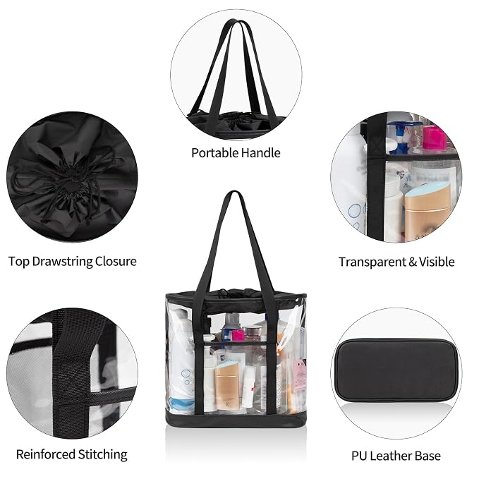 Large Clear Toiletry Bag, Travel Toiletry Bag - Image 3