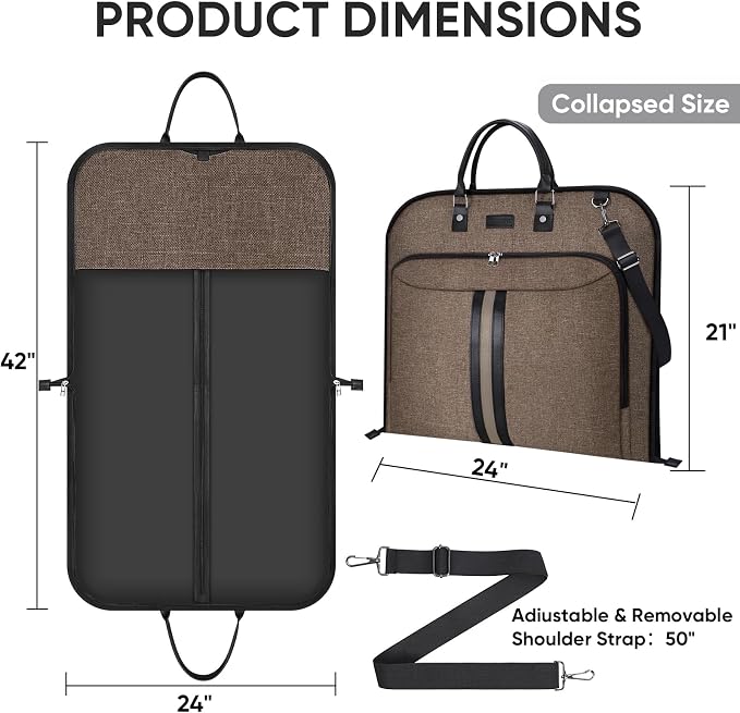 BALEINE Travel Garment Bag, Travel Suit Bag - Image 4