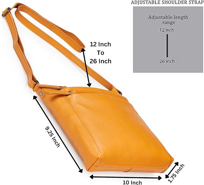 Small Soft Genuine Leather Crossbody Purse Women’s Sling Crossover Shoulder - Image 2