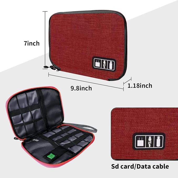 Electronics Travel Organizer, Portable Waterproof Electronic Travel Storage Bag - Image 4