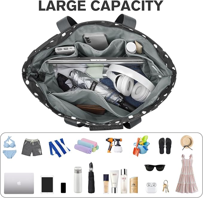 G4Free Beach Bag, Waterproof Sandproof Beach Tote Bag, Large Capacity Foldable - Image 7