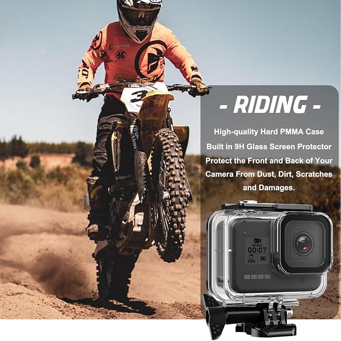 Compatible for Go Pro Hero 8 Black Waterproof Housing Case 60M/196FT Protective - Image 6
