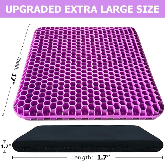 Gel Seat Cushion, Office Seat Cushion Chair Pads - Image 2