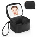 Relavel Mini Makeup Bag with Led Mirror, Small Cosmetic Bag with 3 Light Modes by Relavel