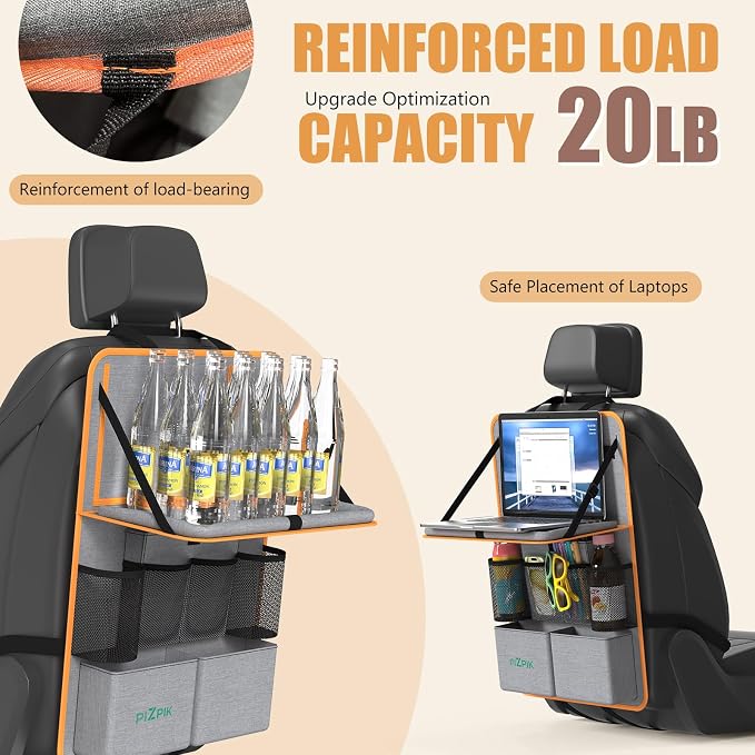 Car Backseat Organizer with Tablet Holder, 11 Storage Pockets with Foldable - Image 3