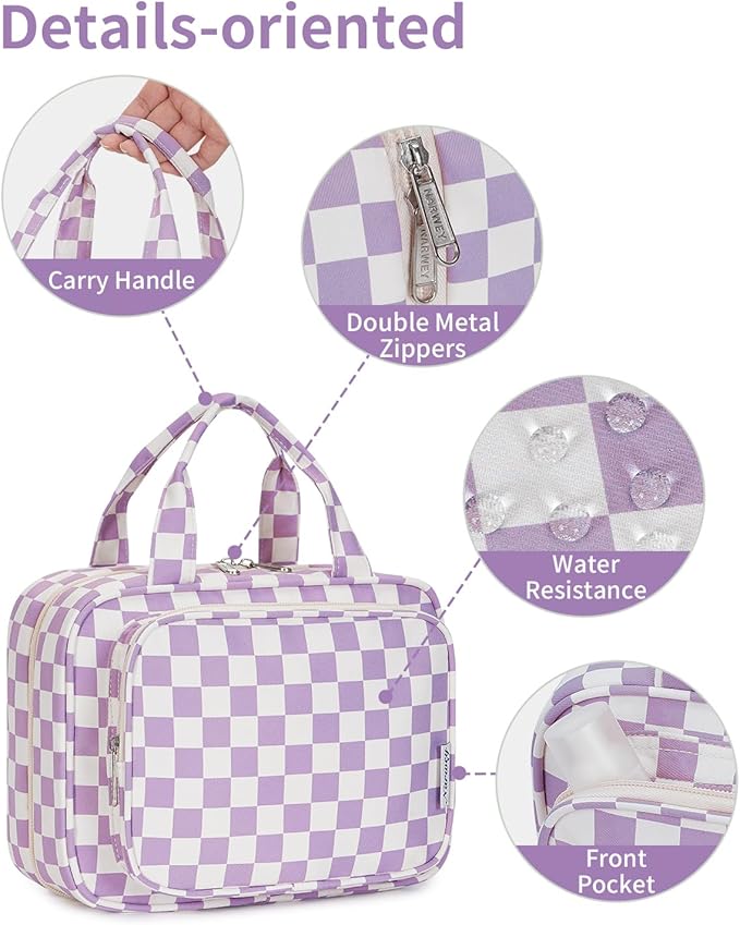 Narwey Hanging Toiletry Bag for Women Travel Makeup Bag Organizer Toiletries - Image 5