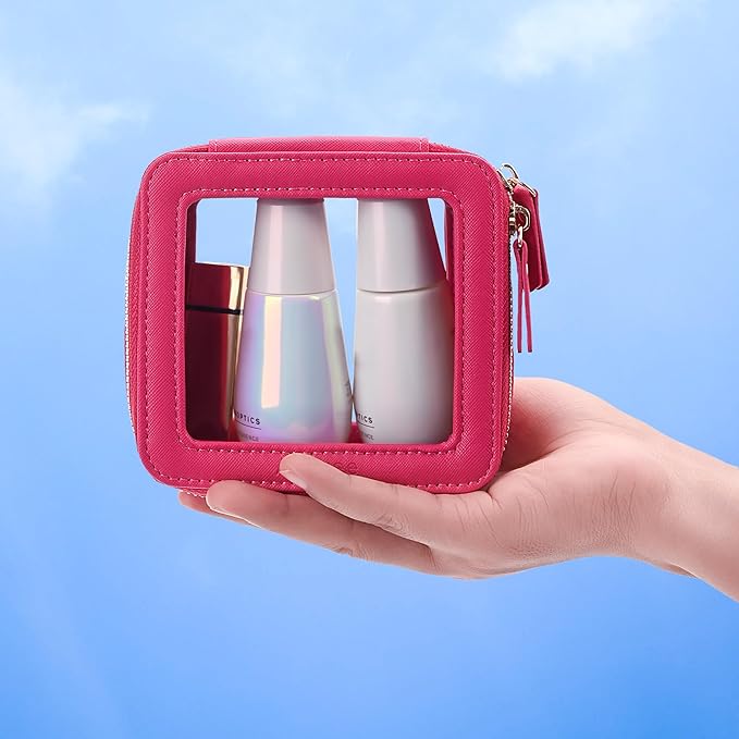 Aveniee Mini Clear Makeup Bag, Small Cosmetic Bags Travel Toiletry Pouch - Image 2