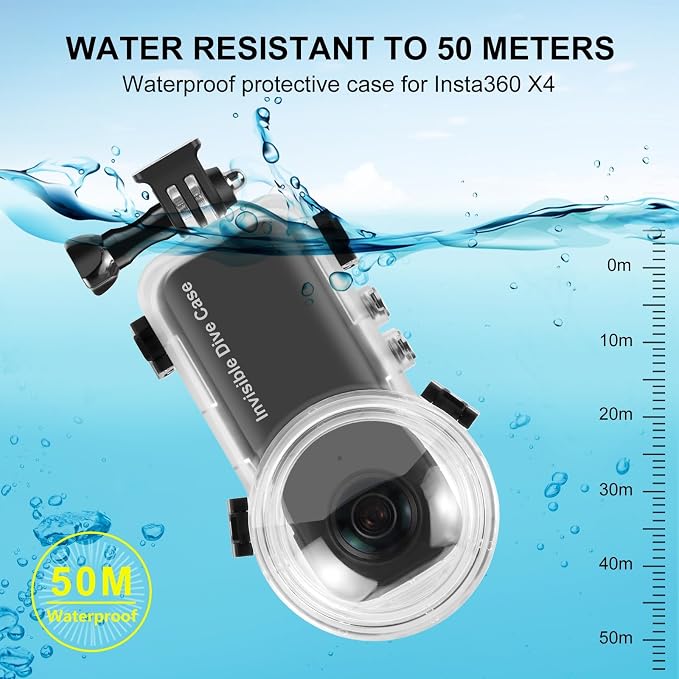 Invisible Dive Case for Insta360 X4, FotStdio Insta 360 X4 Waterproof Case - Image 4