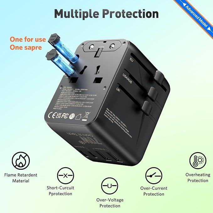 70W International European Travel Plug Adapter - Image 6