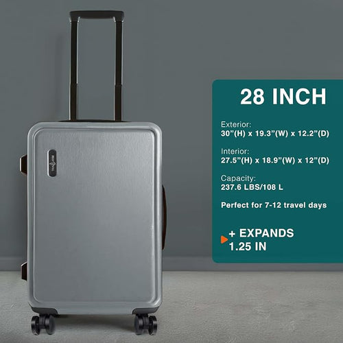 28 Inch Luggage with Spinner Wheels, Hard Shell Suitcase with TSA Locks - Image 2