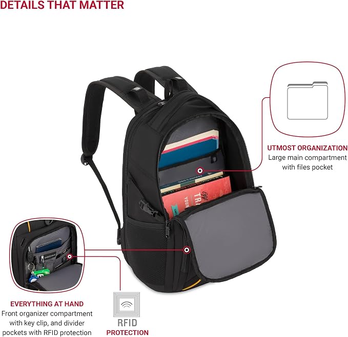 SwissGear Mini 1900 Scansmart Slim Version Laptop Backpack - Image 4