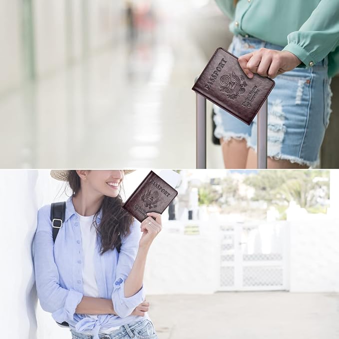 Passport Holder with Vaccine Card Slot Combo, Passport Wallet/ Cover/ Case - Image 5