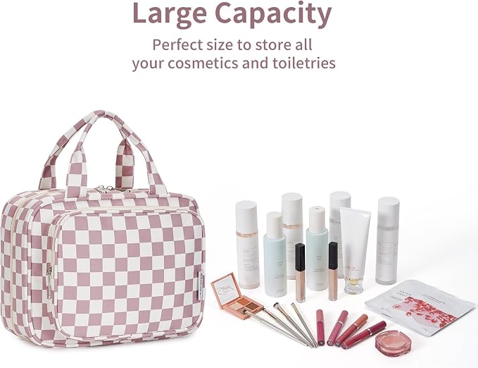 Narwey Hanging Toiletry Bag for Women Travel Makeup Bag Organizer Toiletries - Image 8