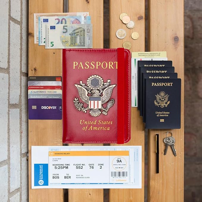 Passport Holder for Travel Passport Cover for Men Passport Wallet Case - Image 7