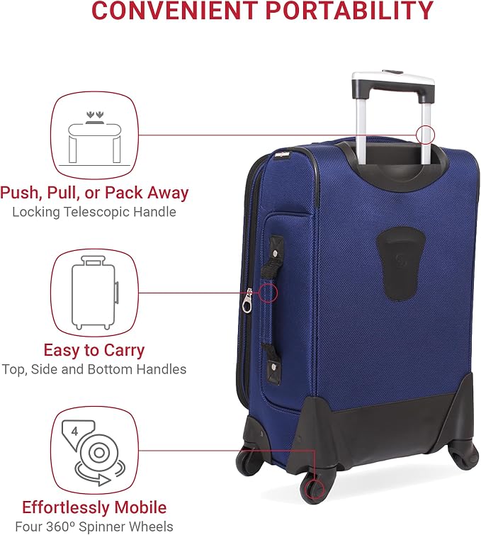 SwissGear Sion Softside Expandable Luggage, Carry-On 21-Inch - Image 2