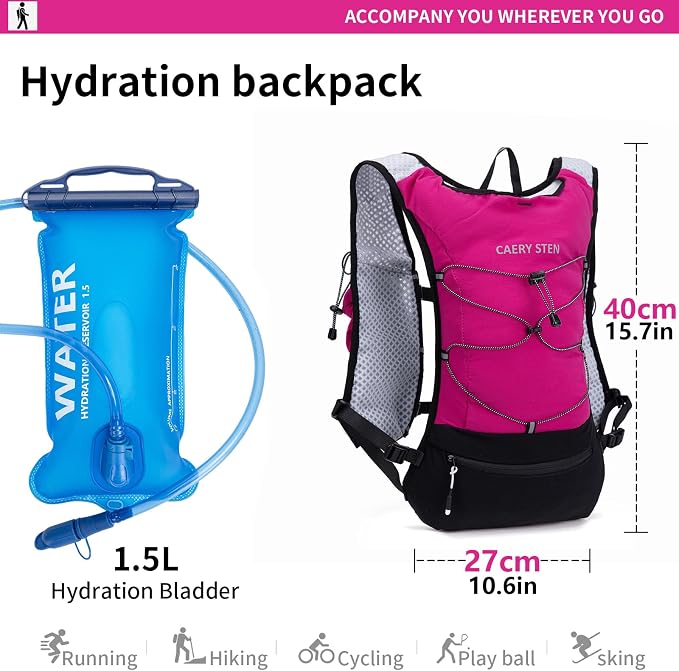 Hydration Backpack, Water Backpack, Women's Running Vest, Running Backpack - Image 3