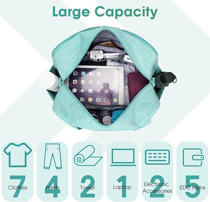 Narwey 18" Carry on Bag with Laptop Compartment 14 Inch Travel Duffel Bag - Image 3
