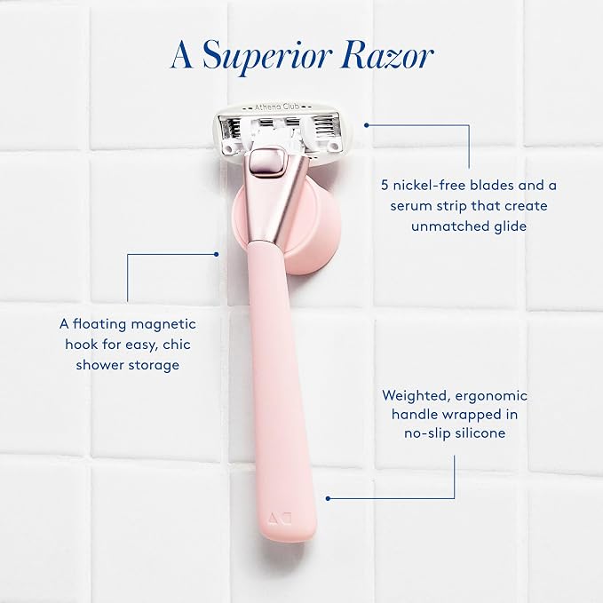 Women's Razor Shave Kit, 1 Rose Razor Handle + 6 Blade Refills - Image 3