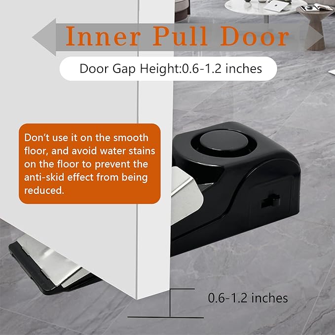2 Pack Portable Door Stop Alarm, Door Stopper - Image 2