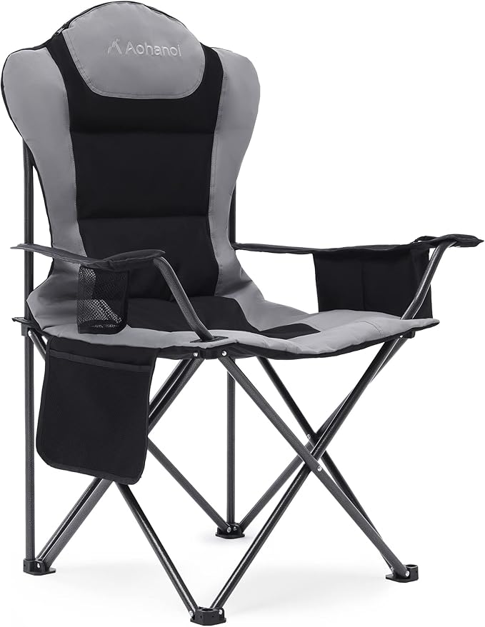 Camping Chairs for Heavy People, Folding Chairs for Outside Outdoor Folding by Aohanoi
