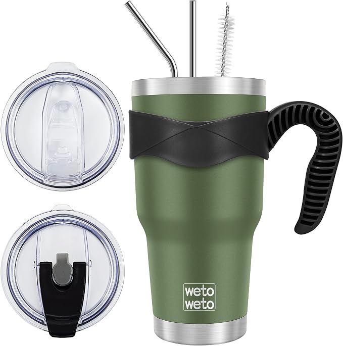 WETOWETO 30oz Stainless Steel Tumbler, Insulated Coffee Tumbler Cup by Wetoweto