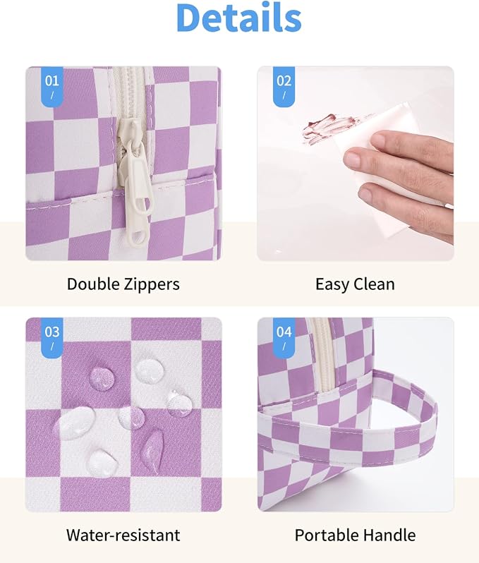 Narwey Clear Toiletry Bags for Traveling Women Men, Make Up Organizer, Skincare - Image 5
